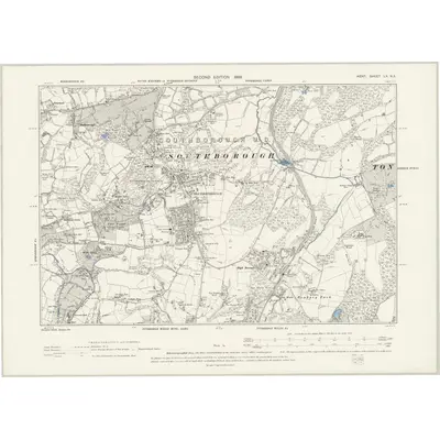 1895 Map of Kent LX.NE, 1898 Print