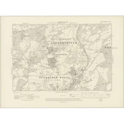 1907 Map of Kent LX.NE, 1910 Print