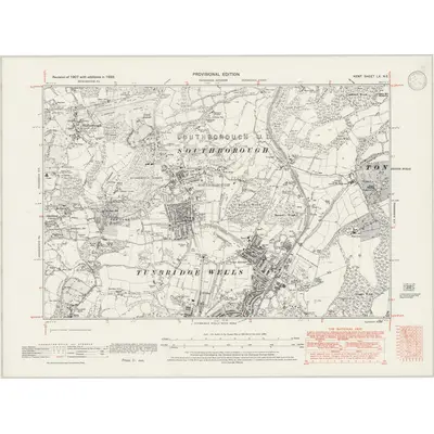 1938 Map of Kent LX.NE, 1947 Print