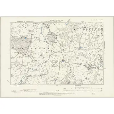 1895 Map of Kent LX.NW, 1898 Print