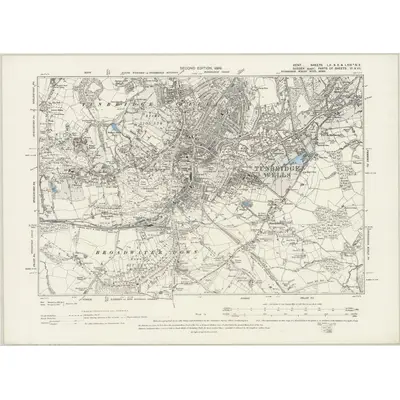 1895 Map of Kent LX.SE & LXIXA.NE, 1899 Print