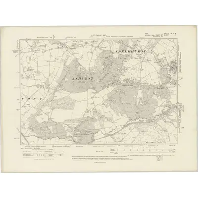 1907 Map of Kent LX.SW, 1910 Print