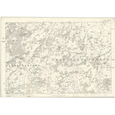 1868 Map of Kent LXI, 1872 Print