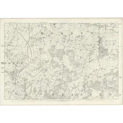 1868 Map of Kent LXII, 1873 Print