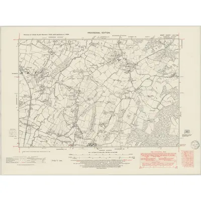 1938 Map of Kent LXII.SW, 1950 Print