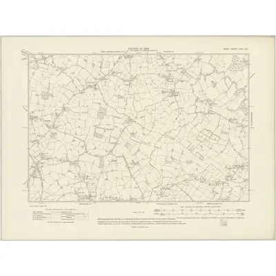 1906 Map of Kent LXIII.SE, 1908 Print