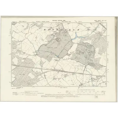 1896 Map of Kent LXIV.NE, 1898 Print