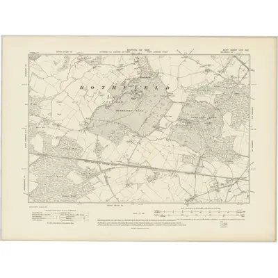 1906 Map of Kent LXIV.NE, 1908 Print