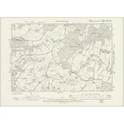 1897 Map of Kent LXIX.SE, 1899 Print