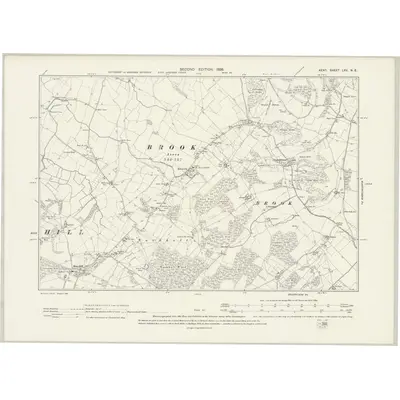 1896 Map of Kent LXV.NE, 1898 Print