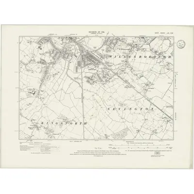 1931 Map of Kent LXV.SW, 1934 Print