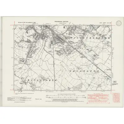 1938 Map of Kent LXV.SW, 1946 Print