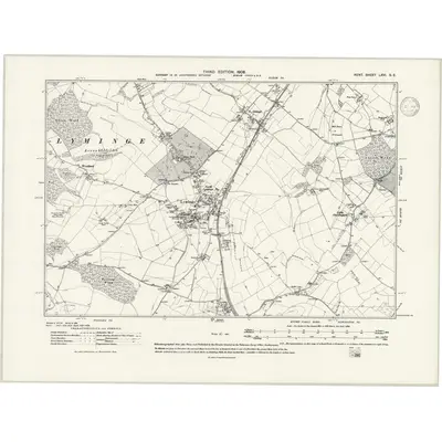 1906 Map of Kent LXVI.SE, 1938 Print