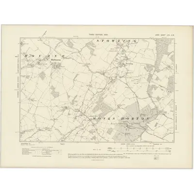 1906 Map of Kent LXVI.SW, 1908 Print