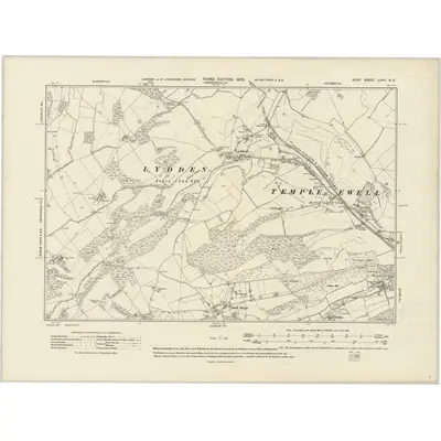 1905 Map of Kent LXVII.NE, 1908 Print