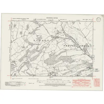 1938 Map of Kent LXVII.NE, 1946 Print