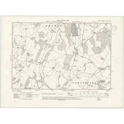 1906 Map of Kent LXVII.NW, 1938 Print