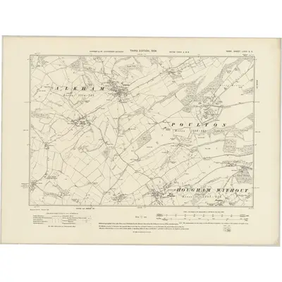 1906 Map of Kent LXVII.SE, 1908 Print