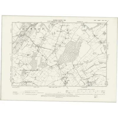 1896 Map of Kent LXVII.SW, 1898 Print