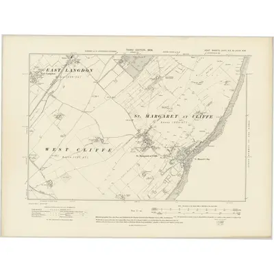 1906 Map of Kent LXVIII.NE & LXVIIIA.NW, 1908 Print