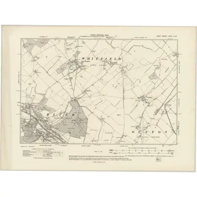 1906 Map of Kent LXVIII.NW, 1908 Print