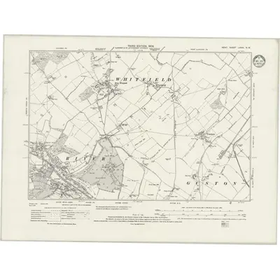 1906 Map of Kent LXVIII.NW, 1933 Print