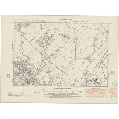 1937 Map of Kent LXVIII.NW, 1951 Print