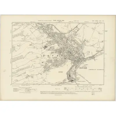 1906 Map of Kent LXVIII.SW, 1908 Print