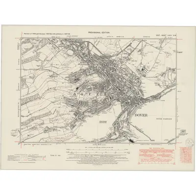1937 Map of Kent LXVIII.SW, 1950 Print