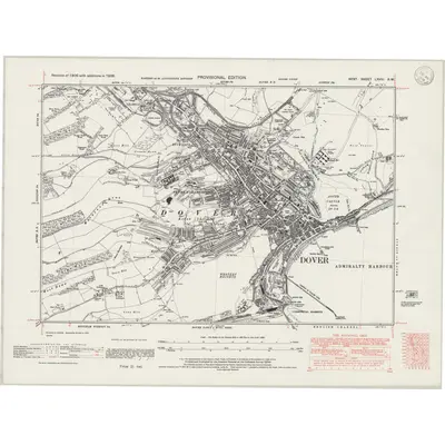 1938 Map of Kent LXVIII.SW, 1946 Print