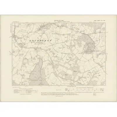 1907 Map of Kent LXX.NW, 1909 Print