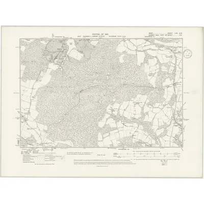 1907 Map of Kent LXX.SW, 1936 Print