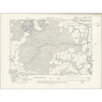 1907 Map of Kent LXX.SW, 1939 Print