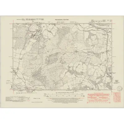 1947 Map of Kent LXX.SW, 1950 Print