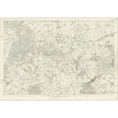 1870 Map of Kent LXXI, 1876 Print