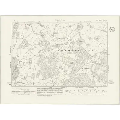 1906 Map of Kent LXXII.NE, 1935 Print