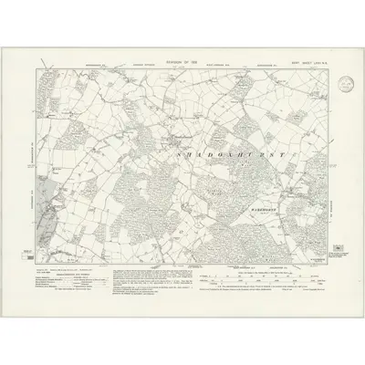 1931 Map of Kent LXXII.NE, 1939 Print