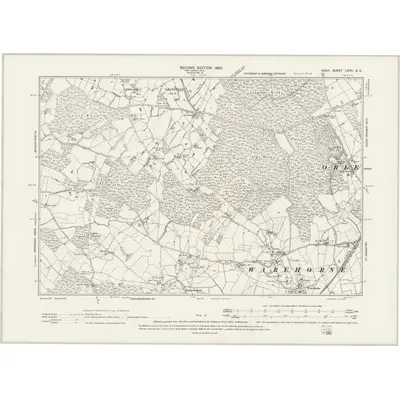 1896 Map of Kent LXXII.SE, 1899 Print