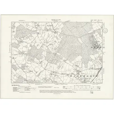 1906 Map of Kent LXXII.SE, 1939 Print