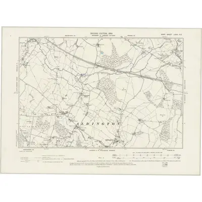 1896 Map of Kent LXXIII.NE, 1899 Print
