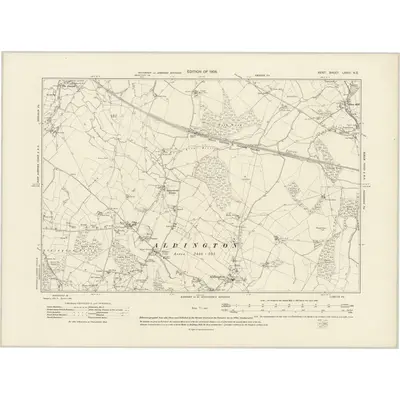 1906 Map of Kent LXXIII.NE, 1908 Print
