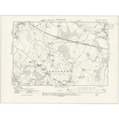 1906 Map of Kent LXXIII.NE, 1938 Print