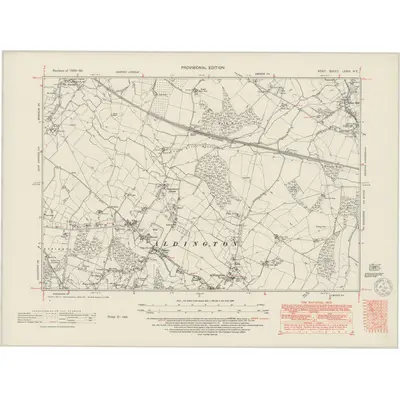 1939 Map of Kent LXXIII.NE, 1950 Print