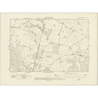1906 Map of Kent LXXIII.NW, 1908 Print