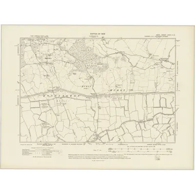 1906 Map of Kent LXXIII.SE, 1908 Print