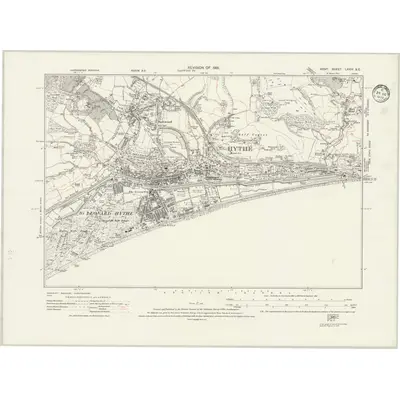 1931 Map of Kent LXXIV.SE, 1933 Print
