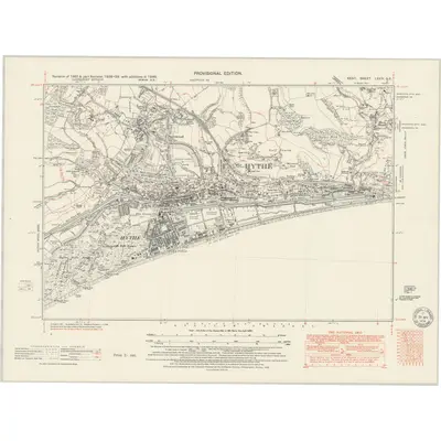 1946 Map of Kent LXXIV.SE, 1951 Print