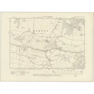 1906 Map of Kent LXXIV.SW, 1908 Print