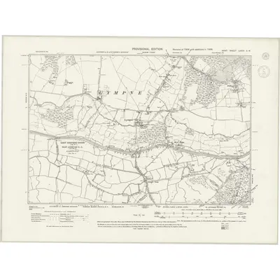 1938 Map of Kent LXXIV.SW, 1943 Print