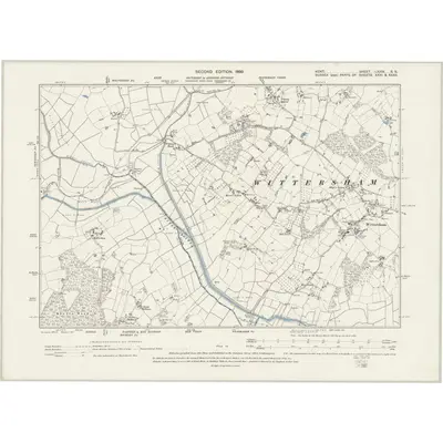 1897 Map of Kent LXXIX.SE, 1899 Print